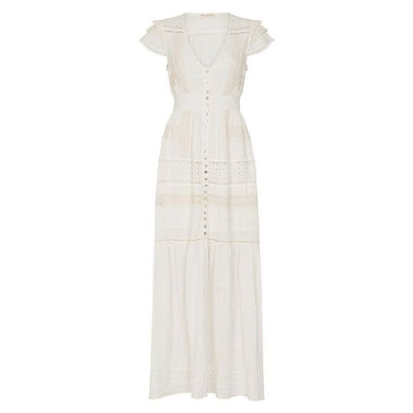 Spell Dresses & Skirts - NWT Spell and the Gypsy Suki Maxi Lace Gown Dress Bridal Off White Ivory Size S